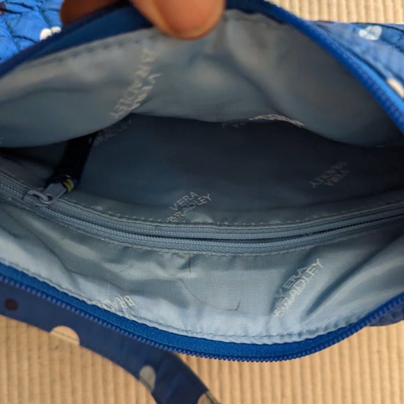 Cute blue polka dotted Vera Bradley bag - Picture 3 of 5